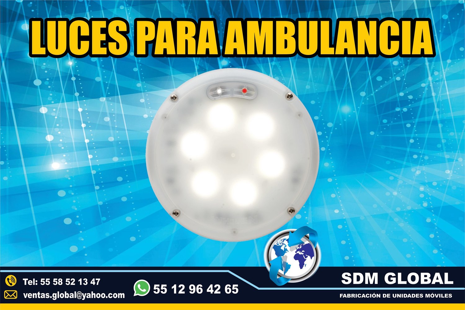 Venta de Lampras interiores para&nbsp; Ambulancias de Traslado Tipo I, II<span style="font-weight: bold;">&nbsp;&nbsp;</span><br>