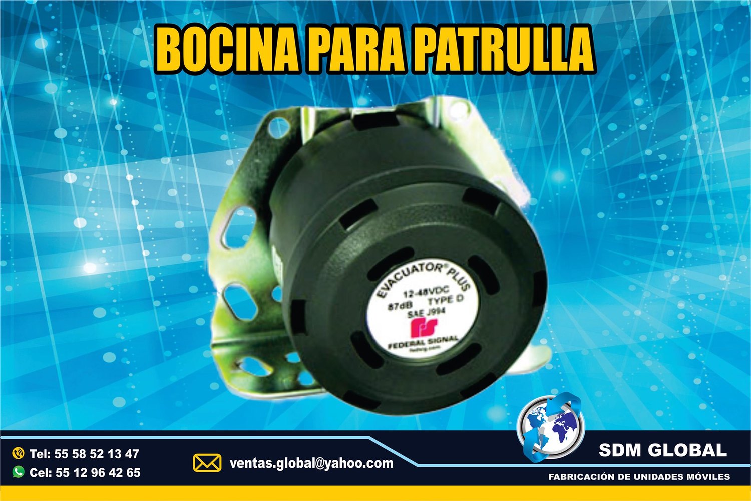 VENTA DE Bocina y equipo para ambulancias MARCA Federal Signal<span style="font-weight: bold;">&nbsp;&nbsp;</span><br>